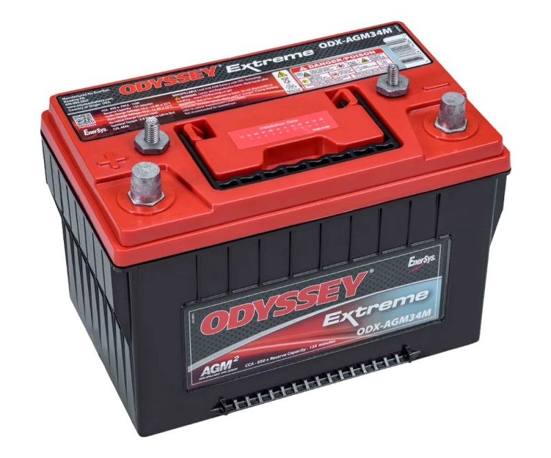 Odyssey Extreme AGM Battery ODX-AGM34M Group 34M Marine RV - AGM battery for Marine and RV use, Group 34M - Click Image to Close