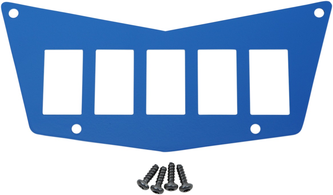 Moose Dashplate 5 Switch Blue Powder-Coated Steel Fits 08-18 Polaris RZR - Click Image to Close