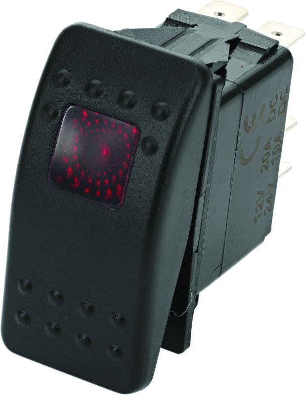 DragonFire Racing Lighted On/Off Rocker Switch Red LED - Lighted On/Off rocker switch with red LED - Click Image to Close