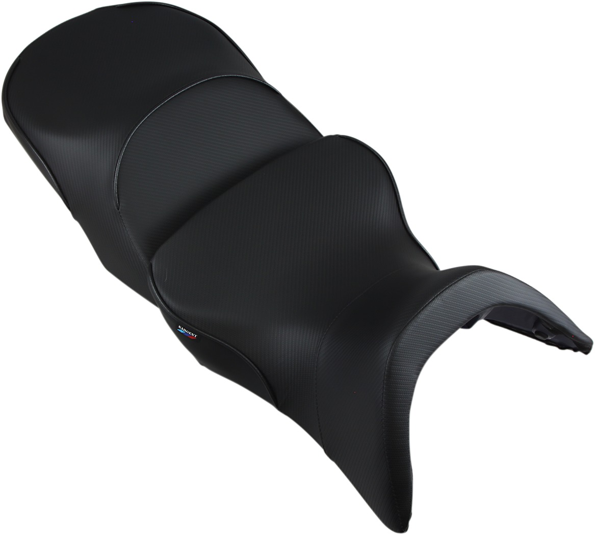 Sargent World Sport 2-Up Low Seat CarbonFX Black Fits R1200RT - Click Image to Close