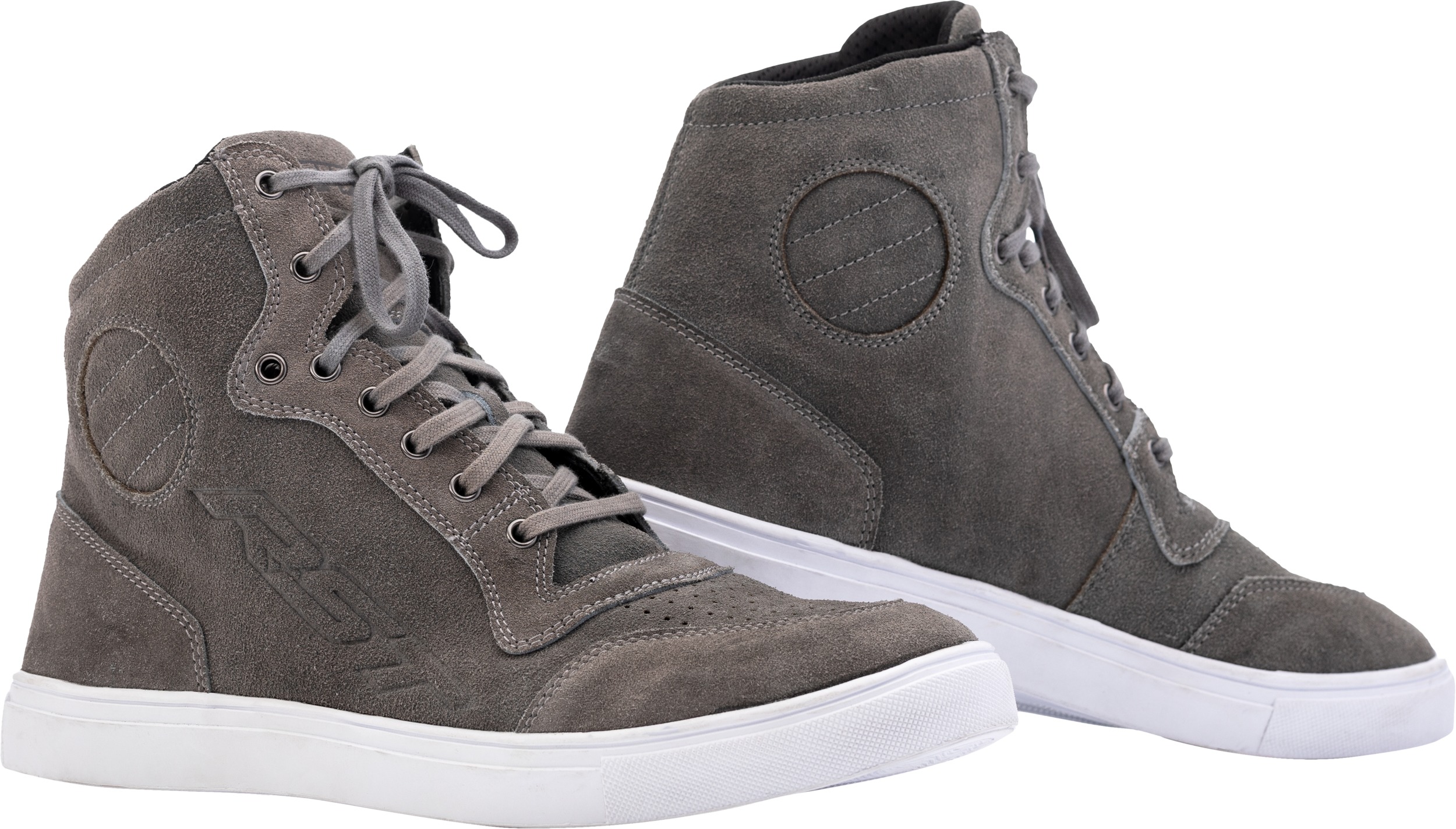 RST HiTop Moto Sneaker CE Boot Grey Suede Size 7 - CE certified riding sneaker in size US 7 - Click Image to Close