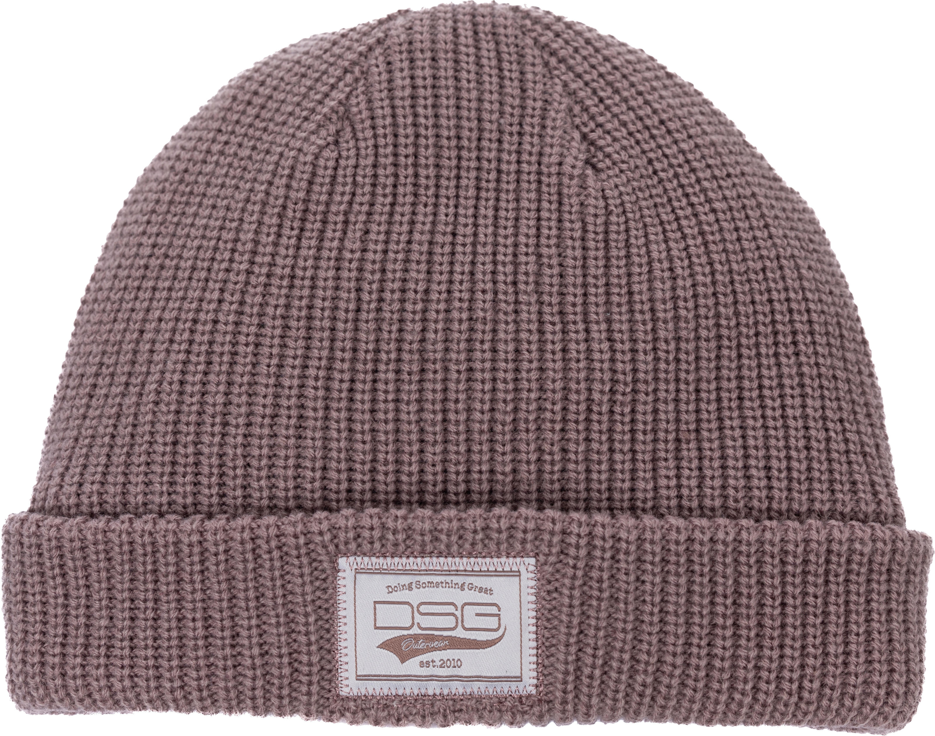 DSG Cap Knit Beanie Smoky Mauve Womens - Womens knit beanie in Smoky Mauve color - Click Image to Close