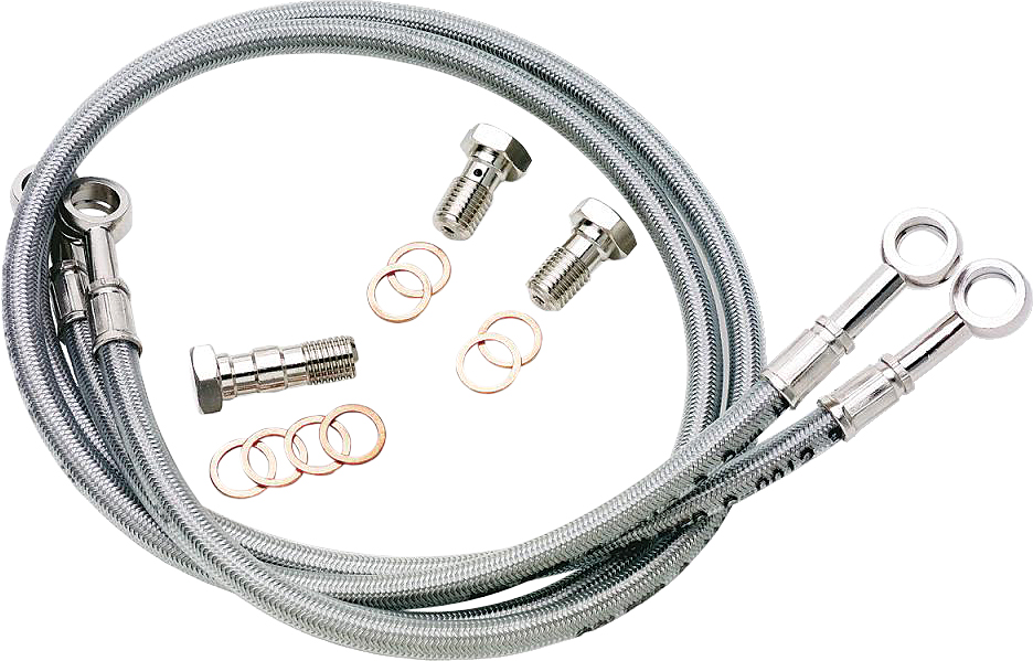 Stainless Steel Front 2-Line Brake Line - For 09-15 BMW S1000RR