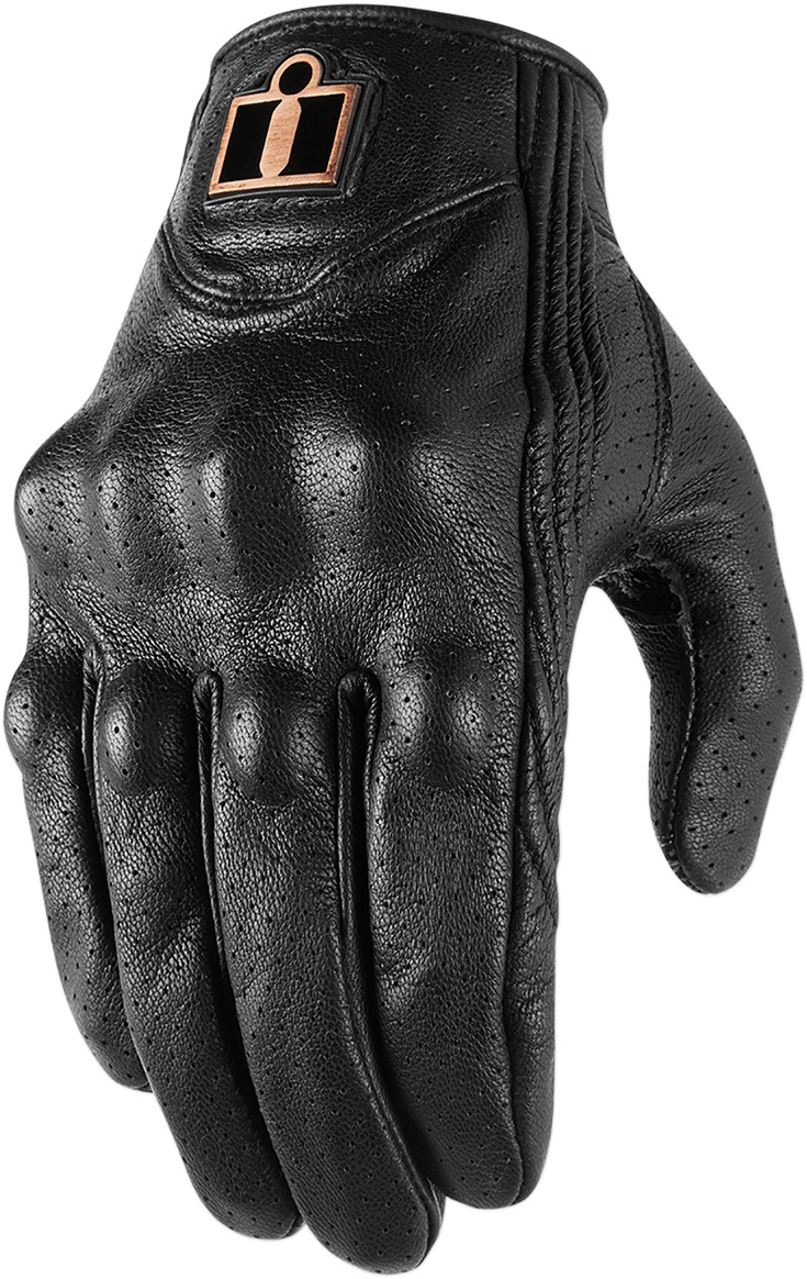 Pursuit Street Leather Motorcycle Gloves Black Small - Click Image to Close