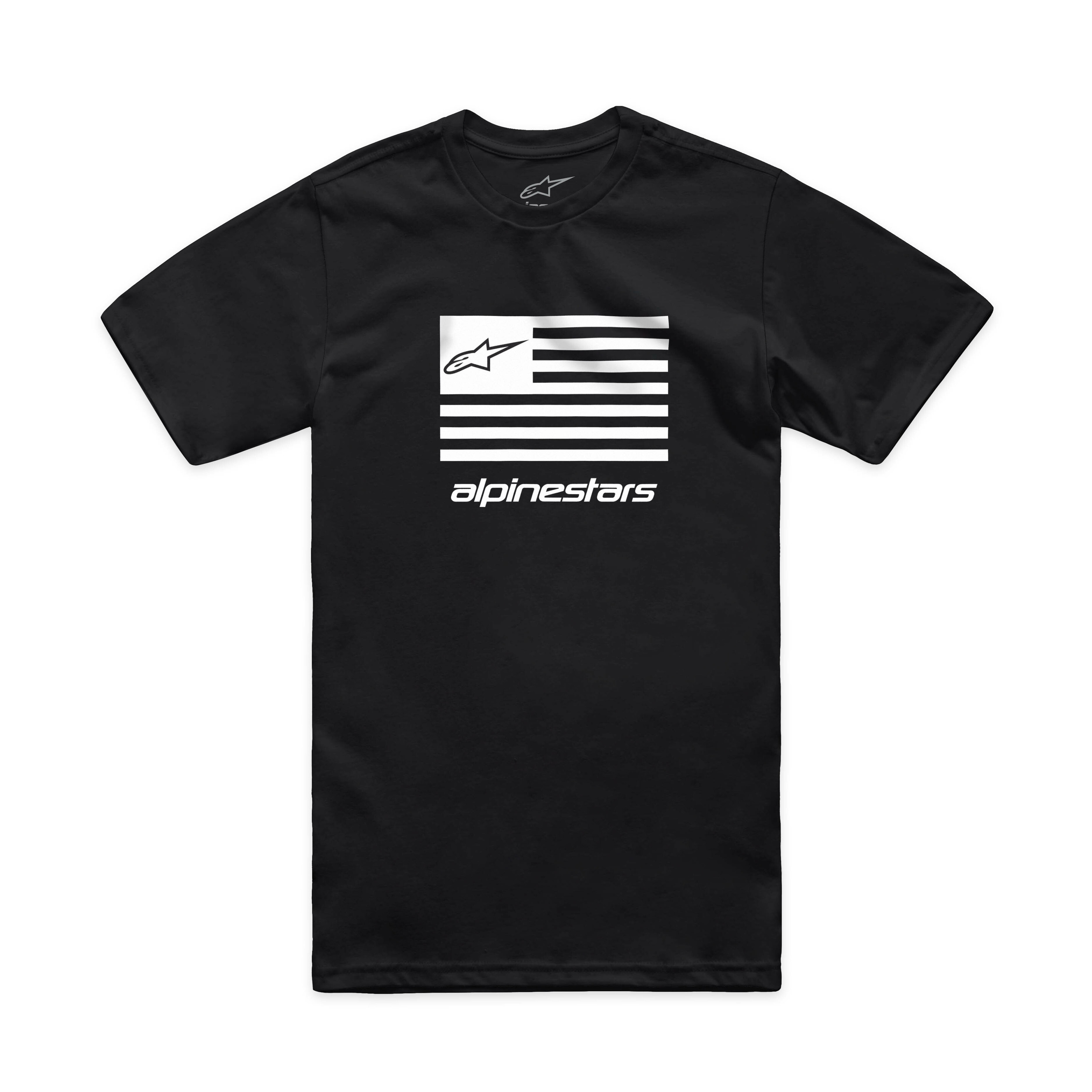 Alpinestars Flag CSF Tee Black/White Large - Short sleeve shirt, Black/White, size Large - Click Image to Close