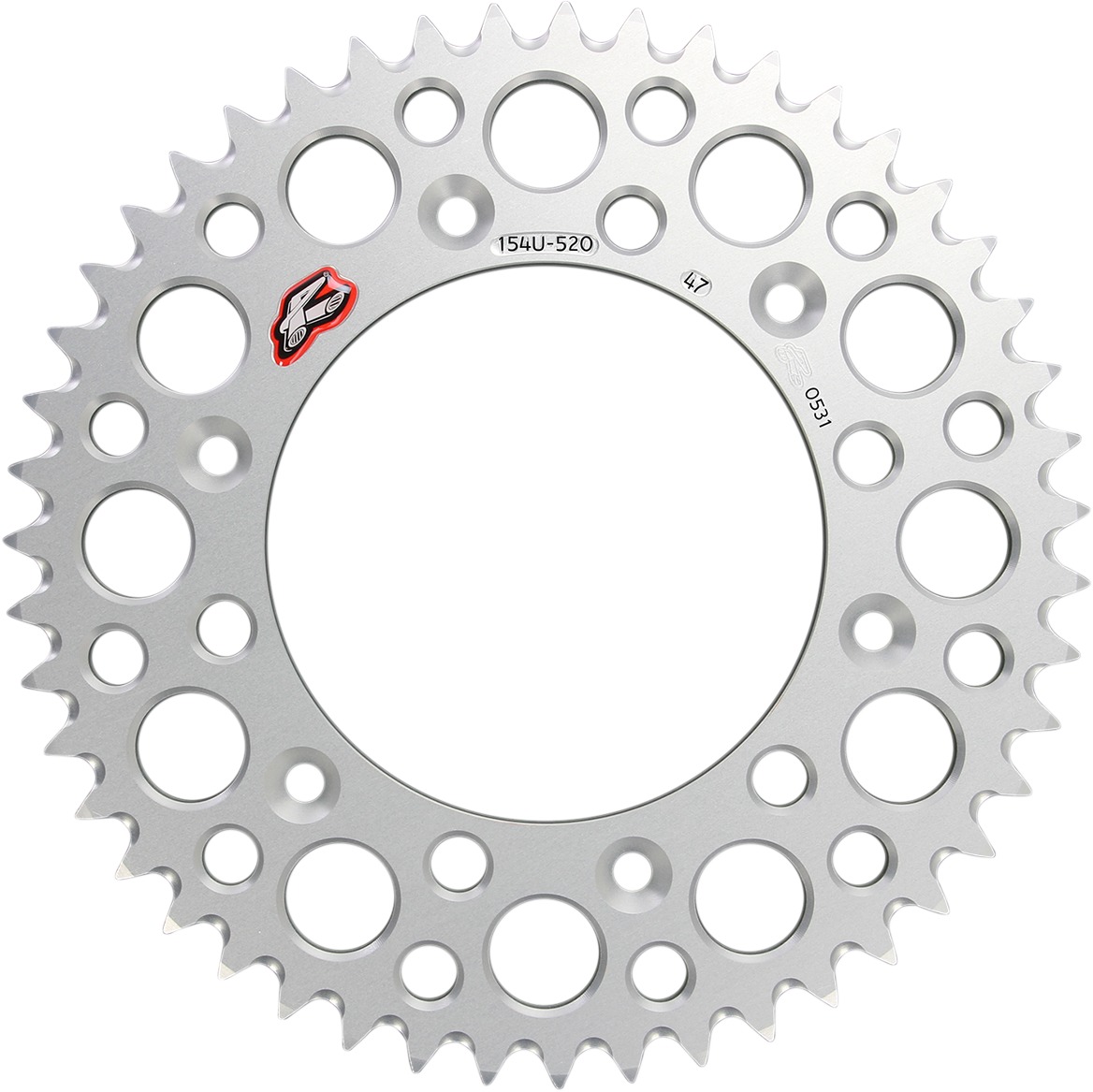 Renthal Ultralight 47T Rear Sprocket Silver 520 For 96-04 Honda XR400R - Click Image to Close