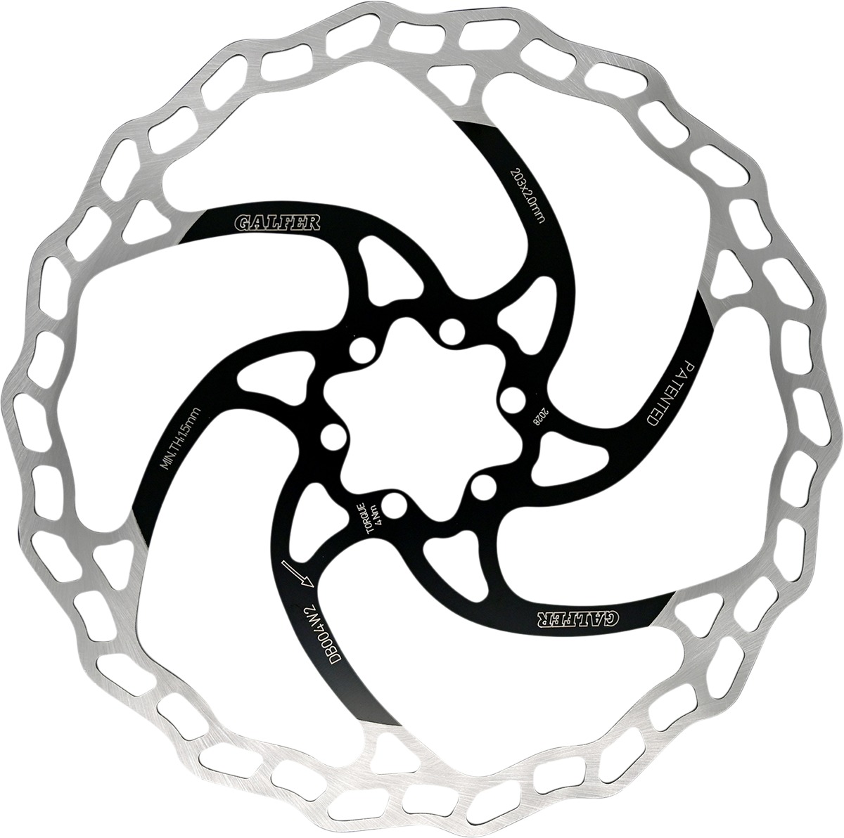 Wave Rotors for E-Bike - Db004W2 203X2mm Wave Rotor - Click Image to Close