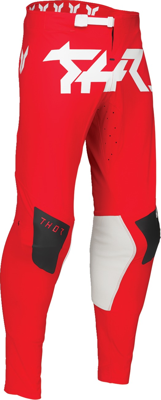 Thor SPORTMODE Riot Pants Red Black White Men's Size 34 - Athletic fit MX pants for men, size 34, Red Riot - Click Image to Close