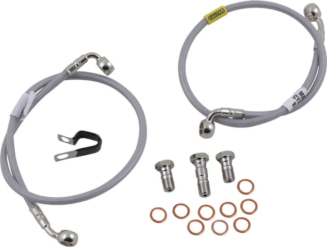 Stainless Steel Front Brake Line Kit - 2 Lines - For 11-23 Suzuki GSXR600 & GSXR750 - Click Image to Close