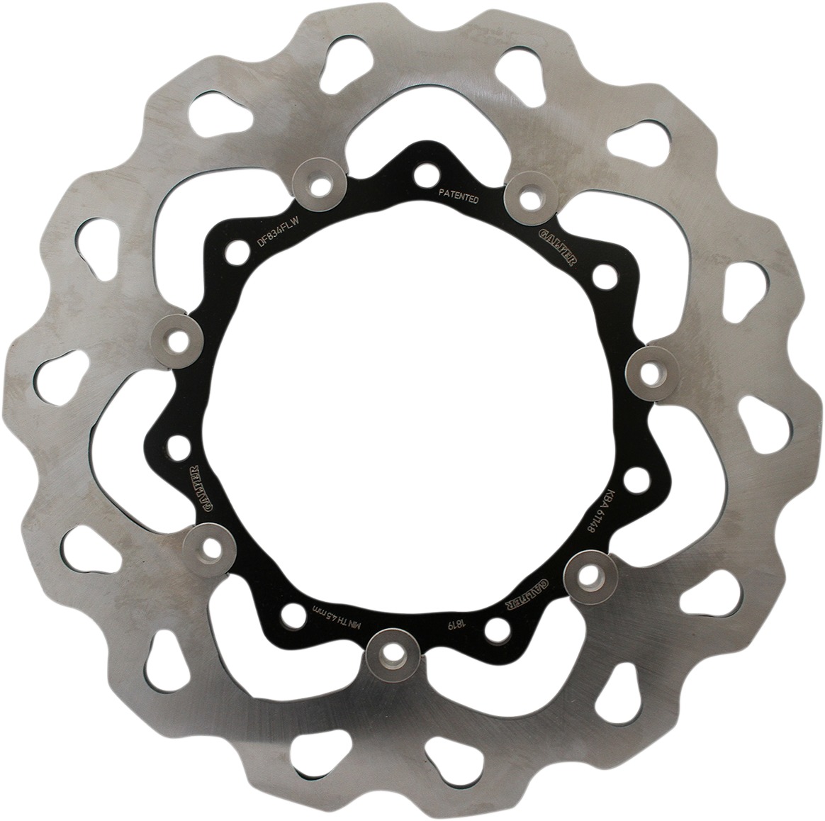 Full-Floating Agitator Wheel Front Brake Rotor - Black - Click Image to Close