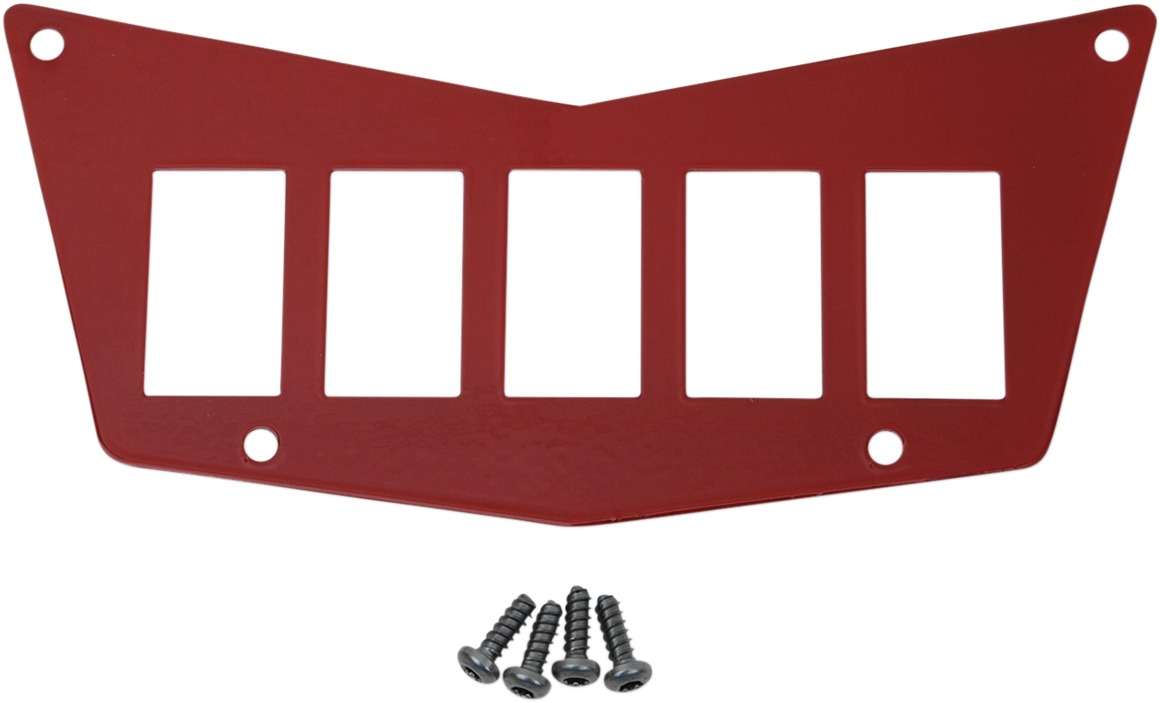 Moose Dashplate 5Switch Red Powder-Coated Steel Fits 08-18 Polaris RZR - Click Image to Close