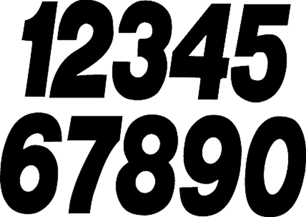 DIRT DIGITS SX 8" Black #9 Super X Numbers 3-Pack - 8" black #9 stick-on numbers, 3-pack - Click Image to Close