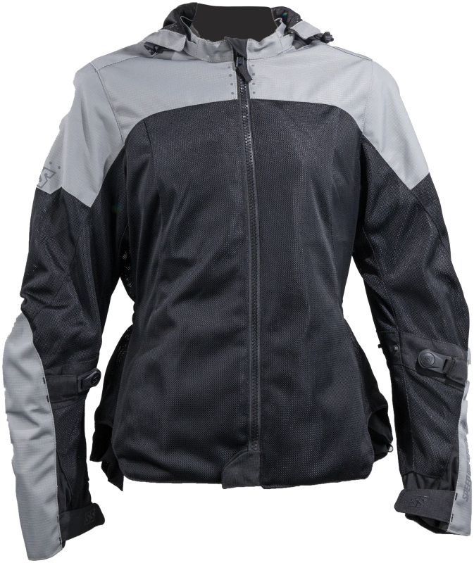 Speed and Strength Starstruck Mesh Jacket Grey/Black Womens Medium - Grey/Black mesh textile jacket, Womens Medium - Click Image to Close