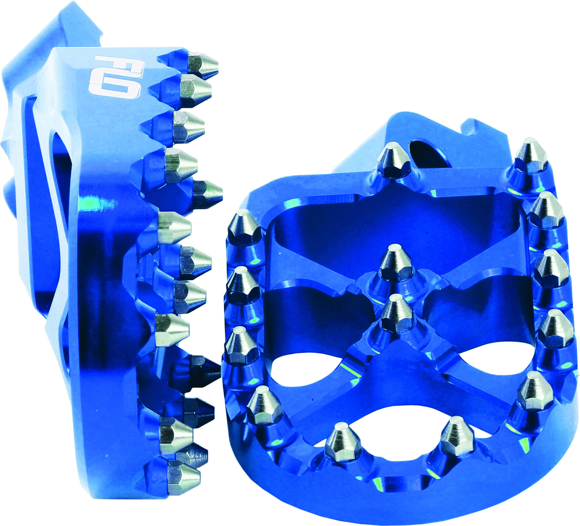 FLO Motorsports Pro Series Foot Pegs Blue For Yamaha YZ450F 2023 - Blue foot pegs for Yamaha YZ450F 2023 - Click Image to Close