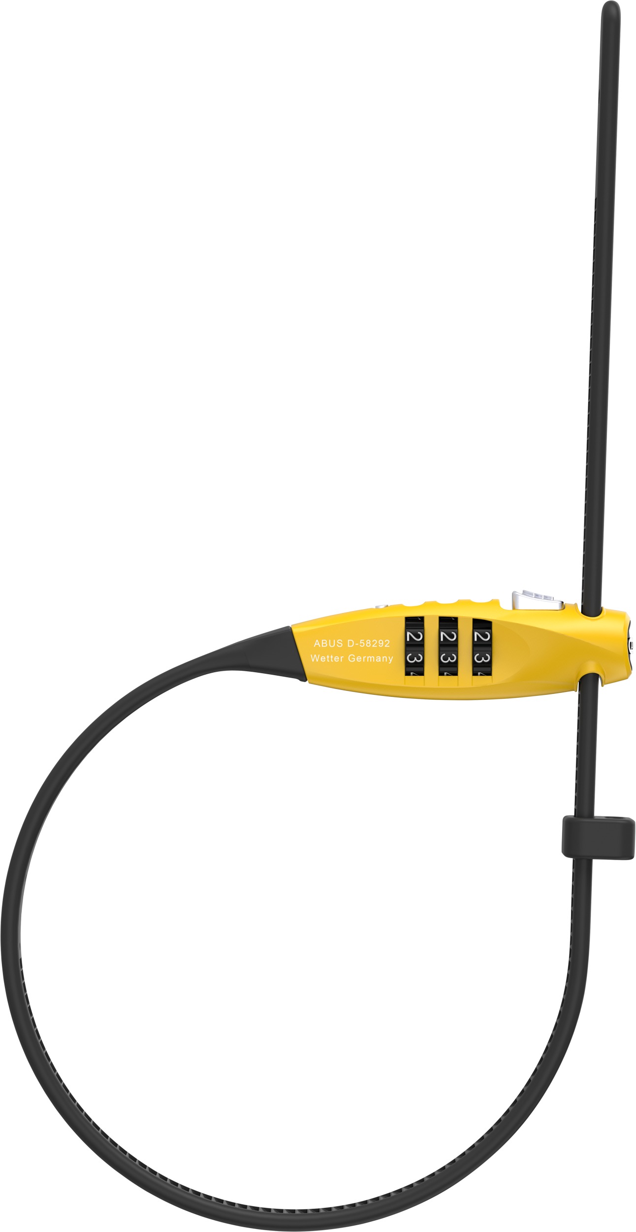 ABUS Travelguard Straplock Yellow Security Cable Lock Universal - Universal 75cm yellow straplock with combo lock - Click Image to Close