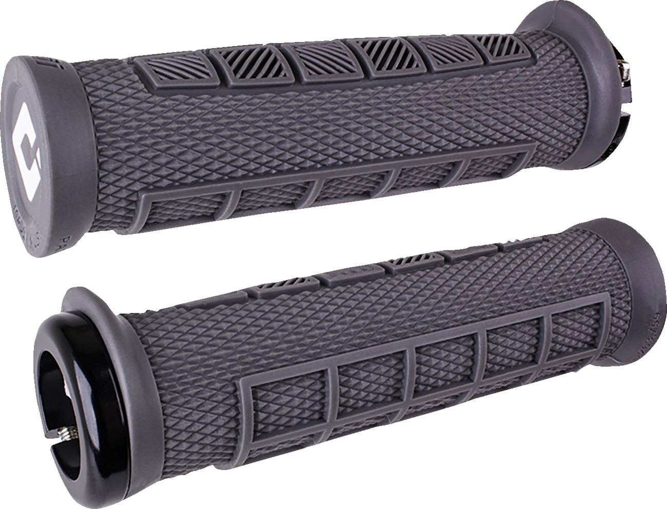 ODI Elite Pro v2.1 Lock-On Grips Black/Gray Pair - Ergonomic lock-on grips for bicycles - Click Image to Close