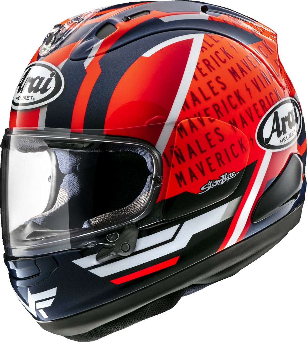 Arai Corsair-X Vinales-6 Helmet 2XL Red/White/Black - Full-face helmet with Vinales-6 graphic - Click Image to Close