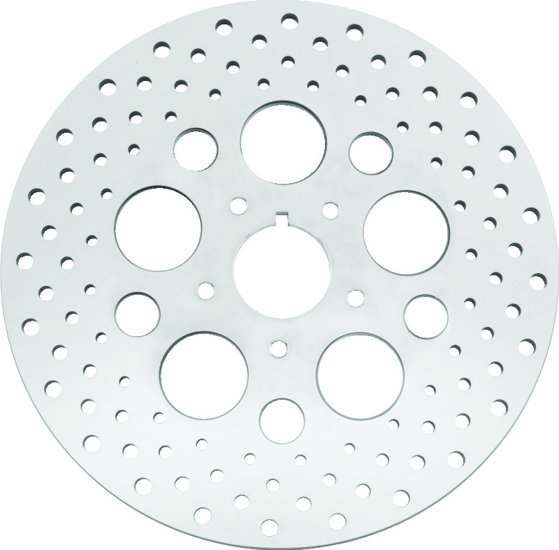 Bikers Choice Front Drilled Stainless Brake Rotor 11.5in For 84-99 Big Twin XL - Click Image to Close