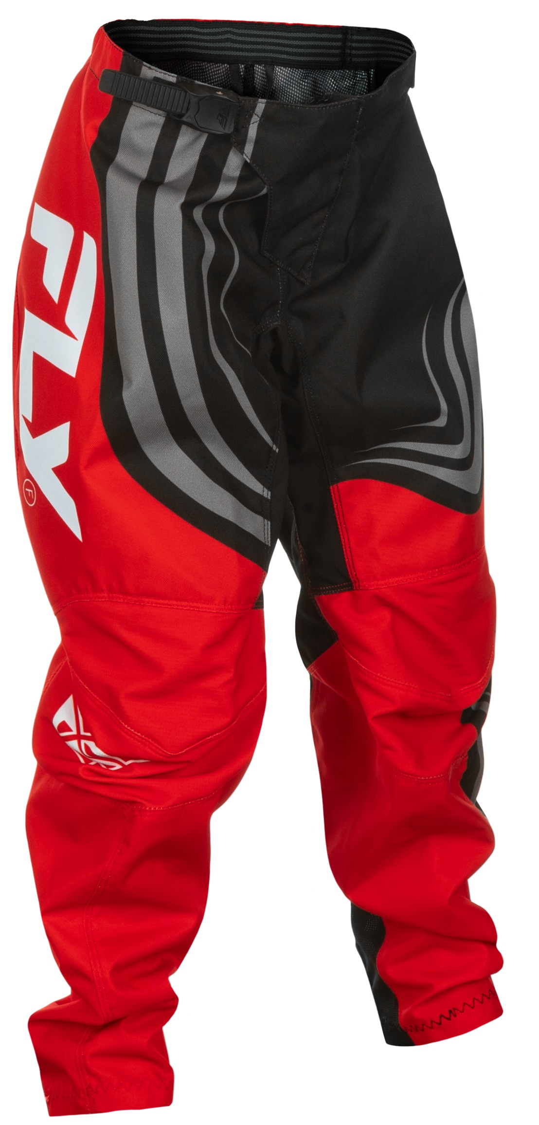 Fly Racing Youth F-16 Pants Black/Red/White Size 24 - Youth motocross pants in Black/Red/White, Size 24 - Click Image to Close