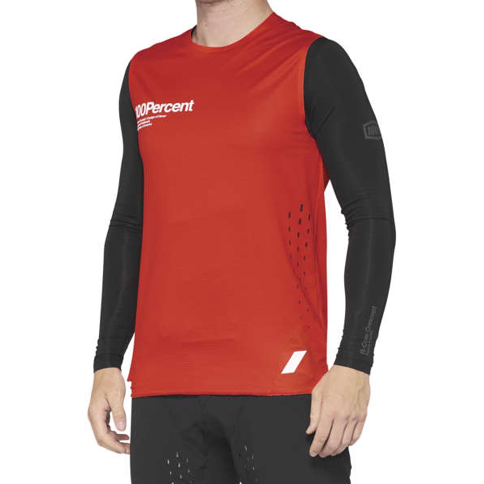 100% Rcore Concept Sleeveless Jersey Red Small - Click Image to Close