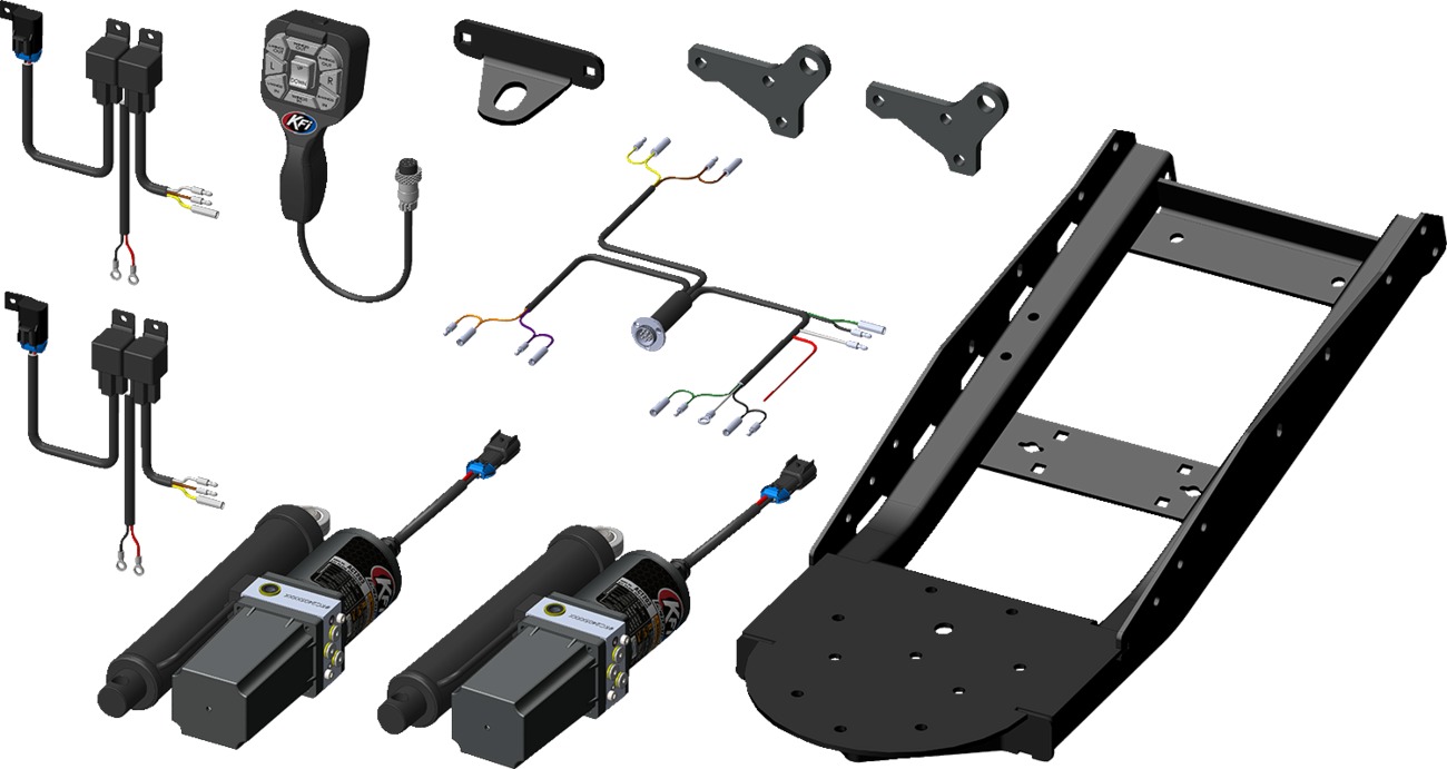 KFI V-Plow Actuator Tube Kit with Handheld Remote - Remote control kit for KFI Pro-V plows - Click Image to Close
