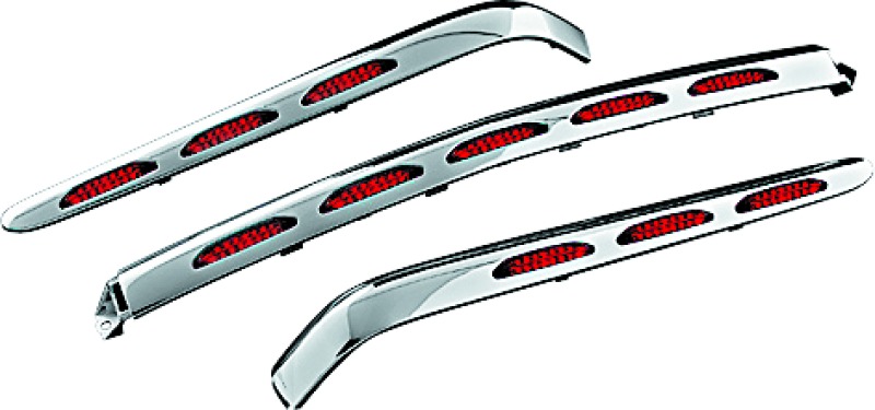 Kuryakyn LED Trunk Molding Chrome Red Lens For 01-10 GL1800 - Original LED trunk molding For 01-10 GL1800 - Click Image to Close