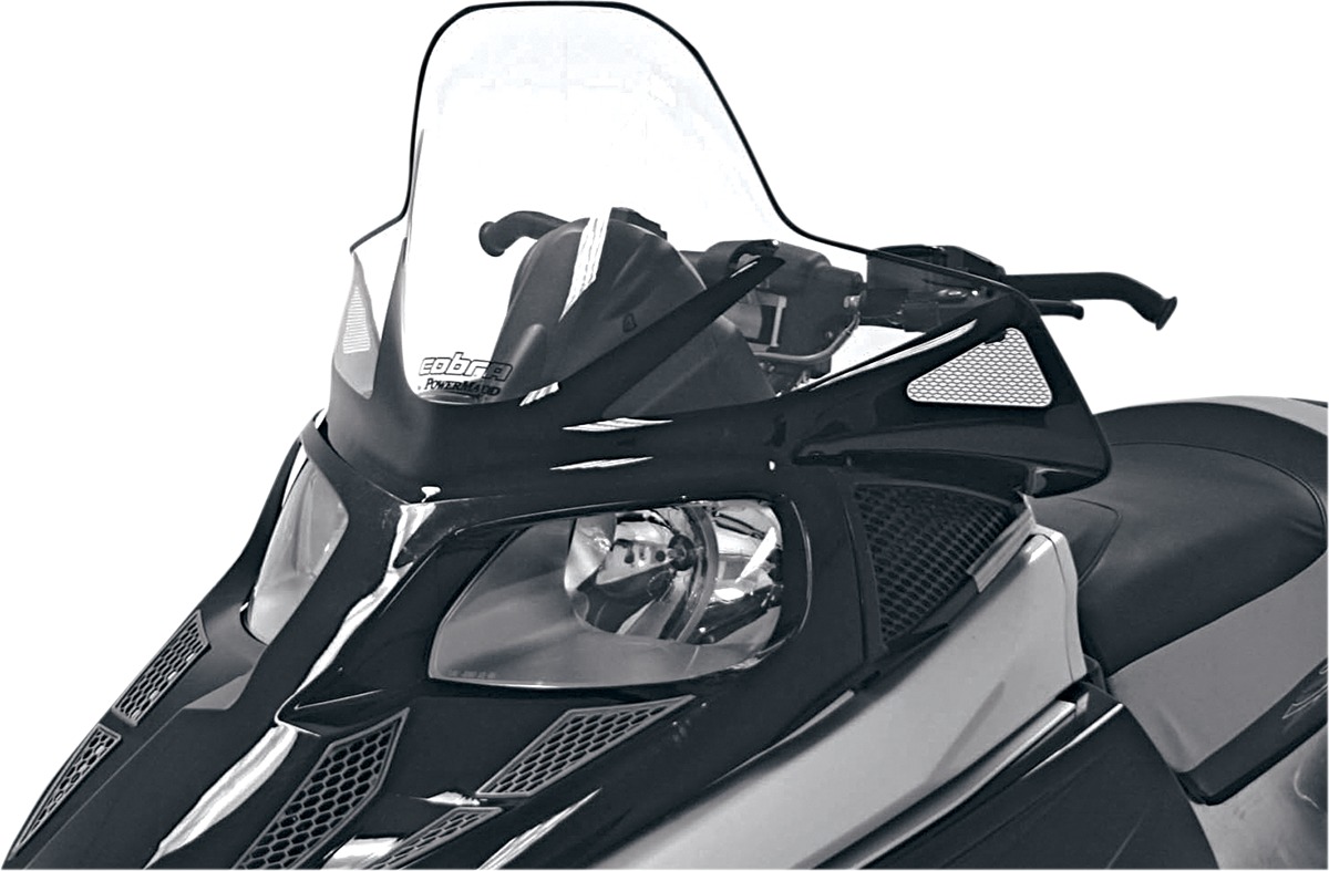Powermadd 16.5" Tall Windshield Clear/Black Fits Arctic Cat F-Series - Click Image to Close
