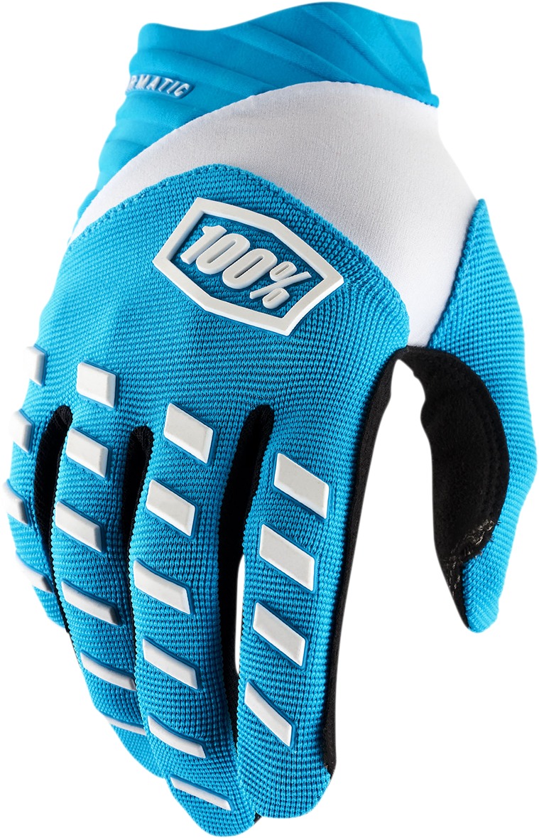 100% Men's Airmatic Off-Road Gloves, Blue, Size M - Click Image to Close