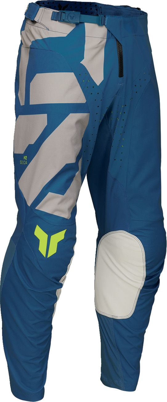 Thor Launchmode Forge Pants Blue/Yellow/Gray Men's Size 30 - Racewear pants for men, size 30, Blue/Yellow/Gray - Click Image to Close