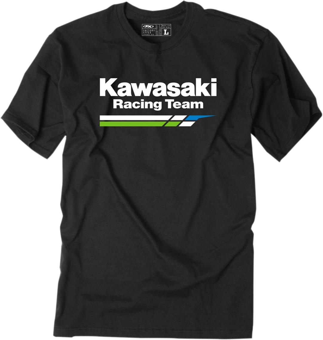 Factory Effex Kawasaki Racing T-Shirt Black - Men's Medium - Click Image to Close