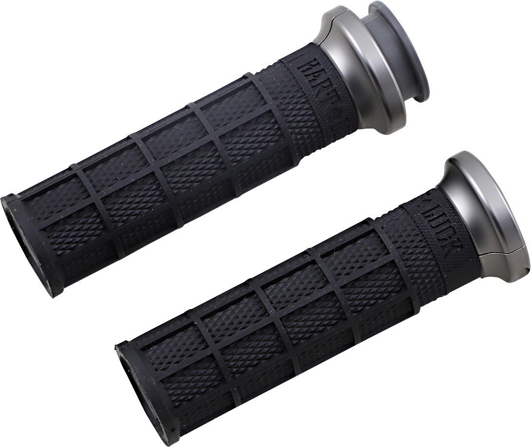 ODI Hart-Luck V-Twin Lock-On Grips Black Graphite For Indian - Lock-On grips for Indian V-Twin motorcycles - Click Image to Close