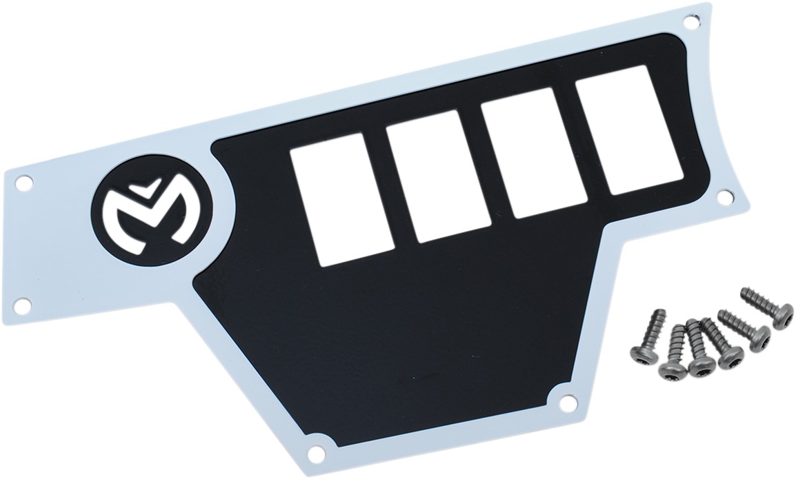 Moose Dashplate Left White 4Switch Large Fits 15-19 Polaris RZR 900/1000 - Click Image to Close
