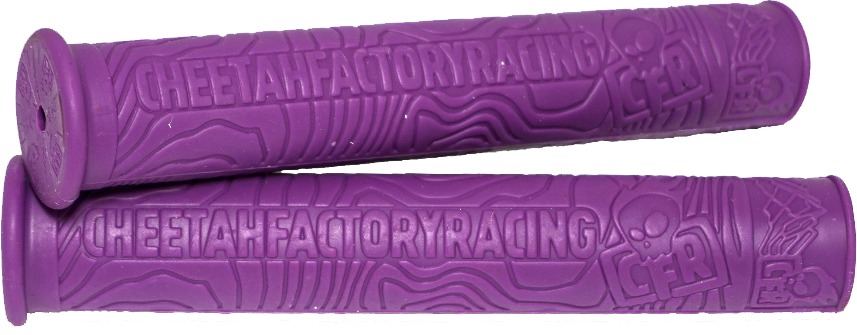 CFR Signature Grips Purple Snowmobile Handlebar Grips - Shorter purple grips for snowmobile handlebars - Click Image to Close