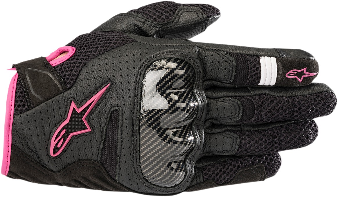Women's SMX1 Air V2 Street Riding Gloves Black/Fuchsia Medium - Click Image to Close