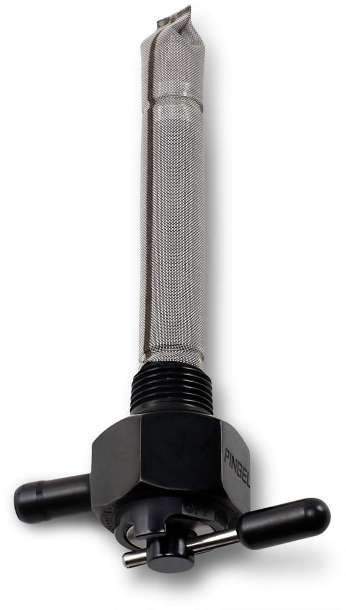 Pingel Power-Flo Petcock Black CH Hex Valve 3/8" Inward - Click Image to Close
