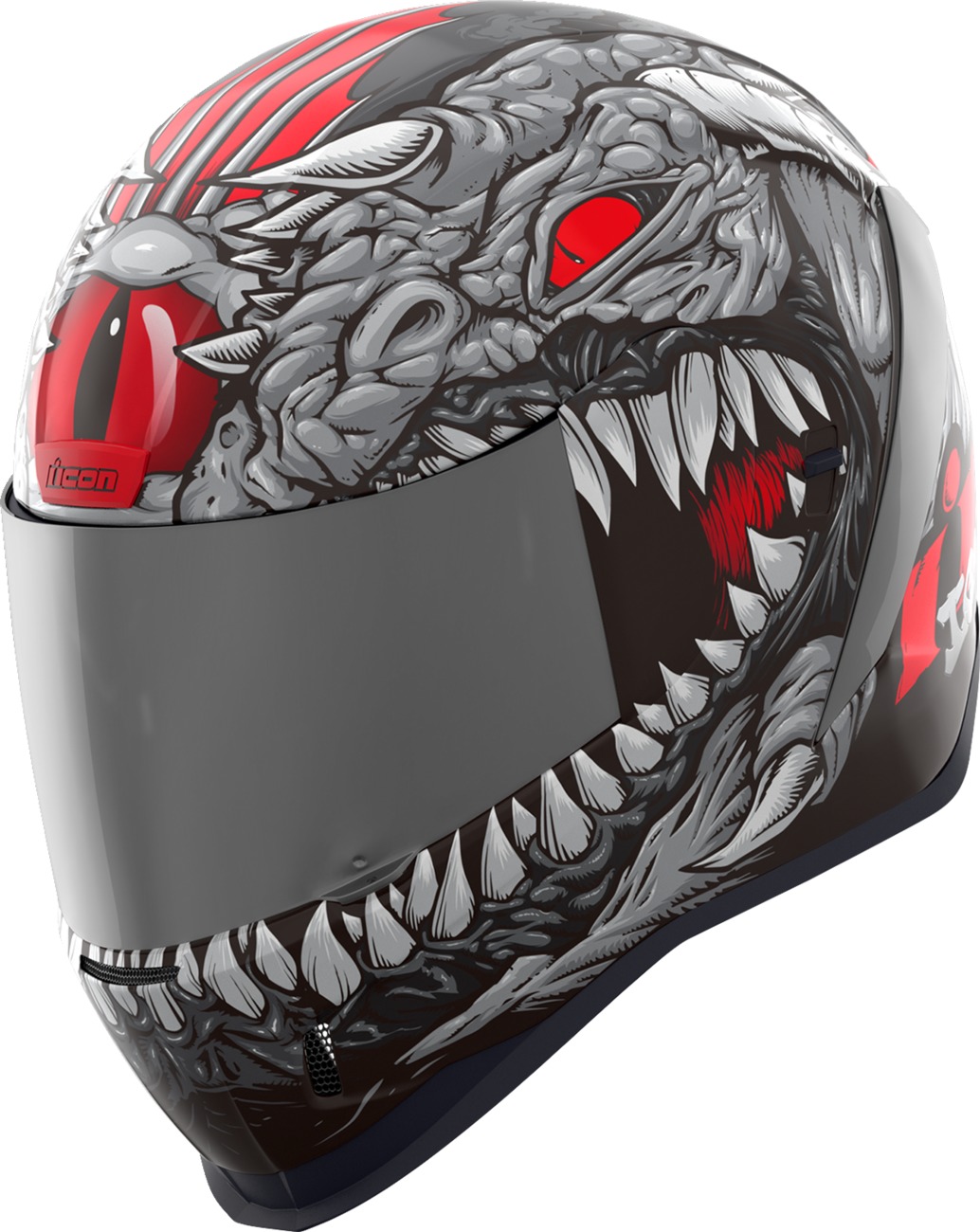 ICON Airform Kryola Kreep MIPS Helmet XL Silver - Full face helmet with MIPS and Dropshield - Click Image to Close