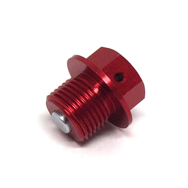 ZETA Magnetic Drain Plug M14x1.25 Red - Magnetic drain bolt M14x1.25 For Suzuki V-Strom - Click Image to Close