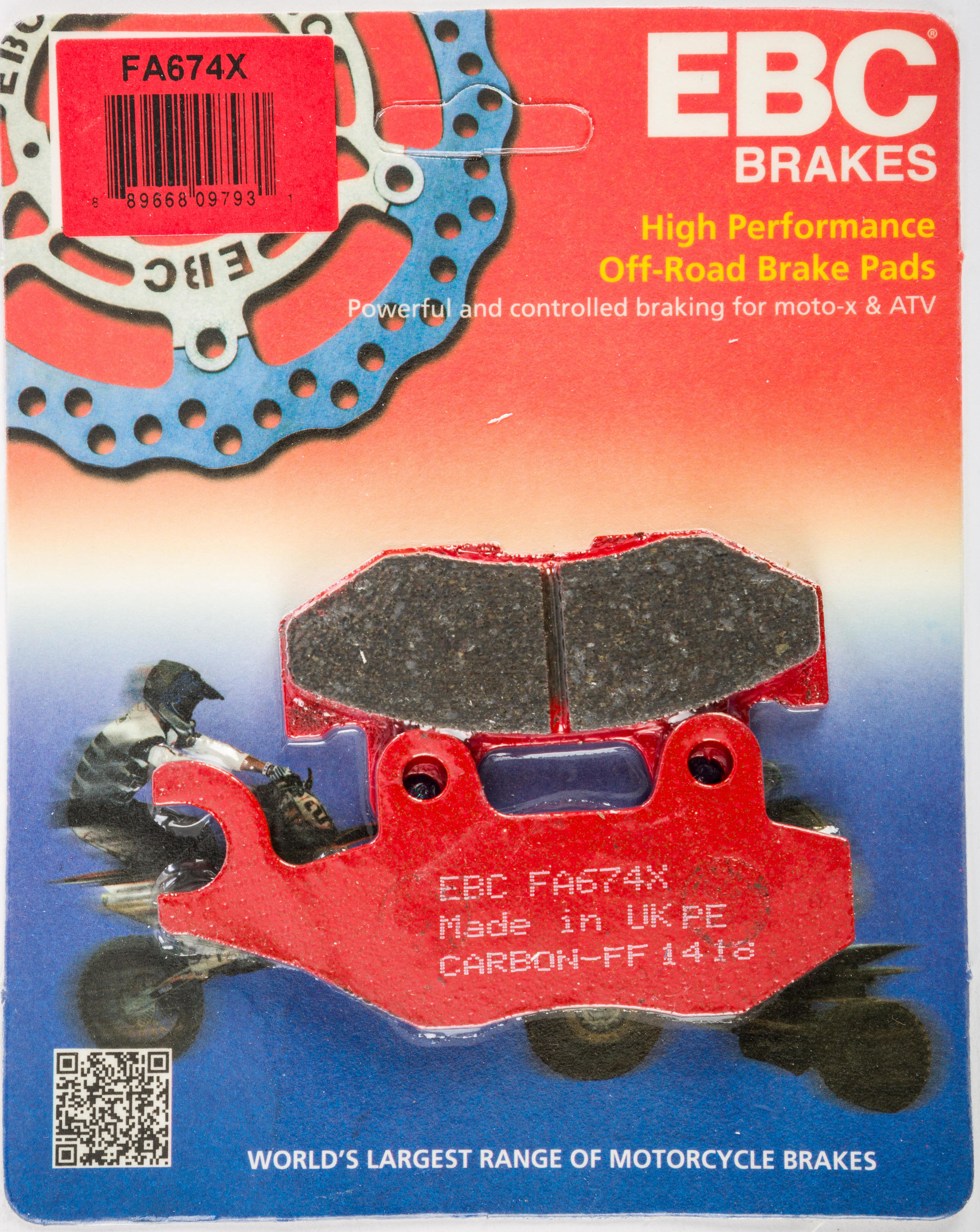 X Series Carbon Graphite Brake Pads and Shoes - Fa674X Rear Brk Pad - Click Image to Close