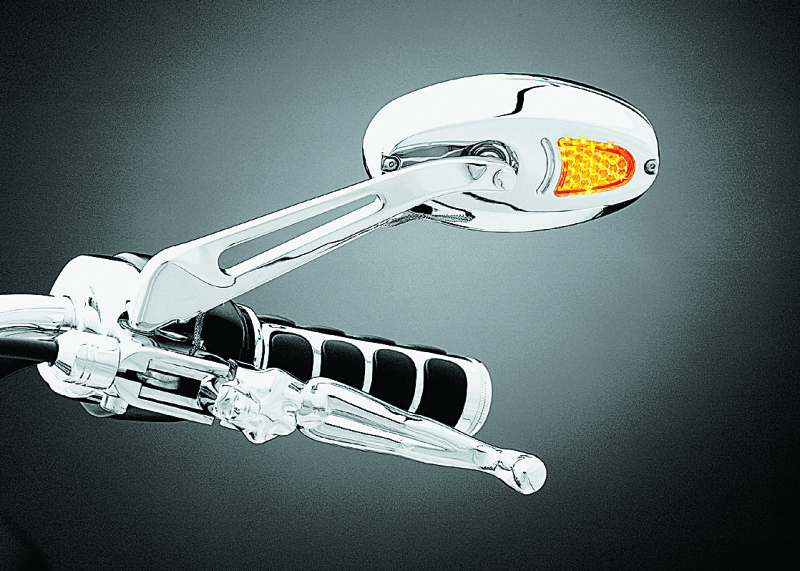 Turn Signal Mirrors Flat Glass Chrome - Click Image to Close