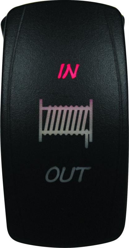 DragonFire Racing Lighted Winch Switch Red Dual LED - Dual LED winch in/out switch, red LED, universal fit - Click Image to Close