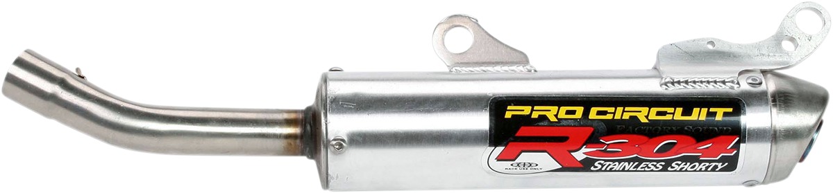 R-304 Shorty Aluminum Slip On Exhaust Silencer - For 00-01 Honda CR250R - Click Image to Close