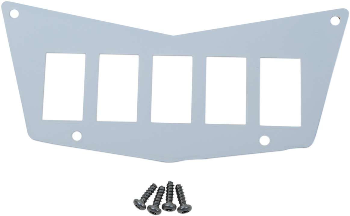 Moose Dashplate 5-Switch White Steel Center Mount Fits Polaris RZR - Click Image to Close