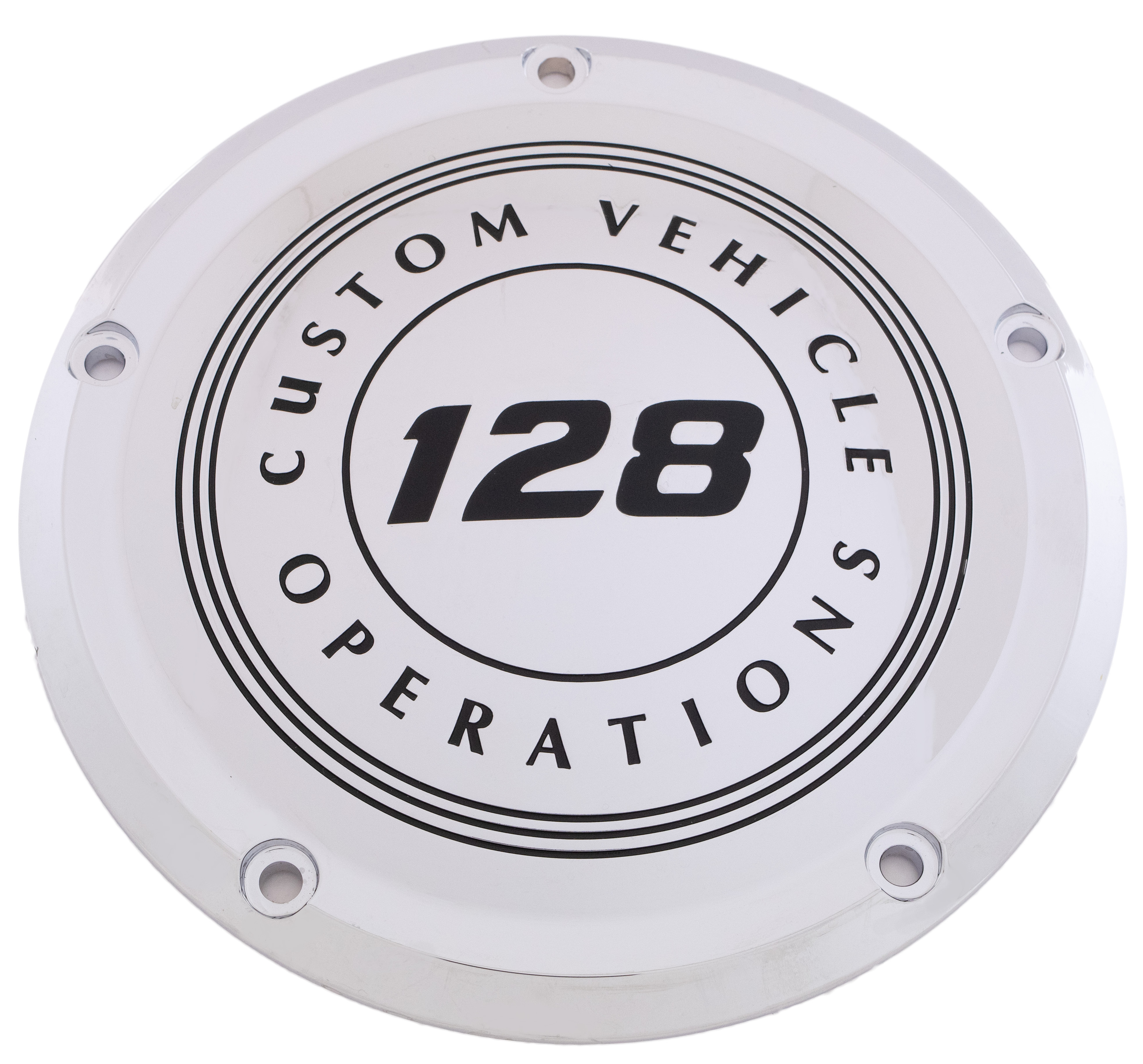 Custom Engraving 128 Derby Cover Chrome For Harley FLT/FLH Models - Chrome 128 derby cover For Harley FLT/FLH models - Click Image to Close
