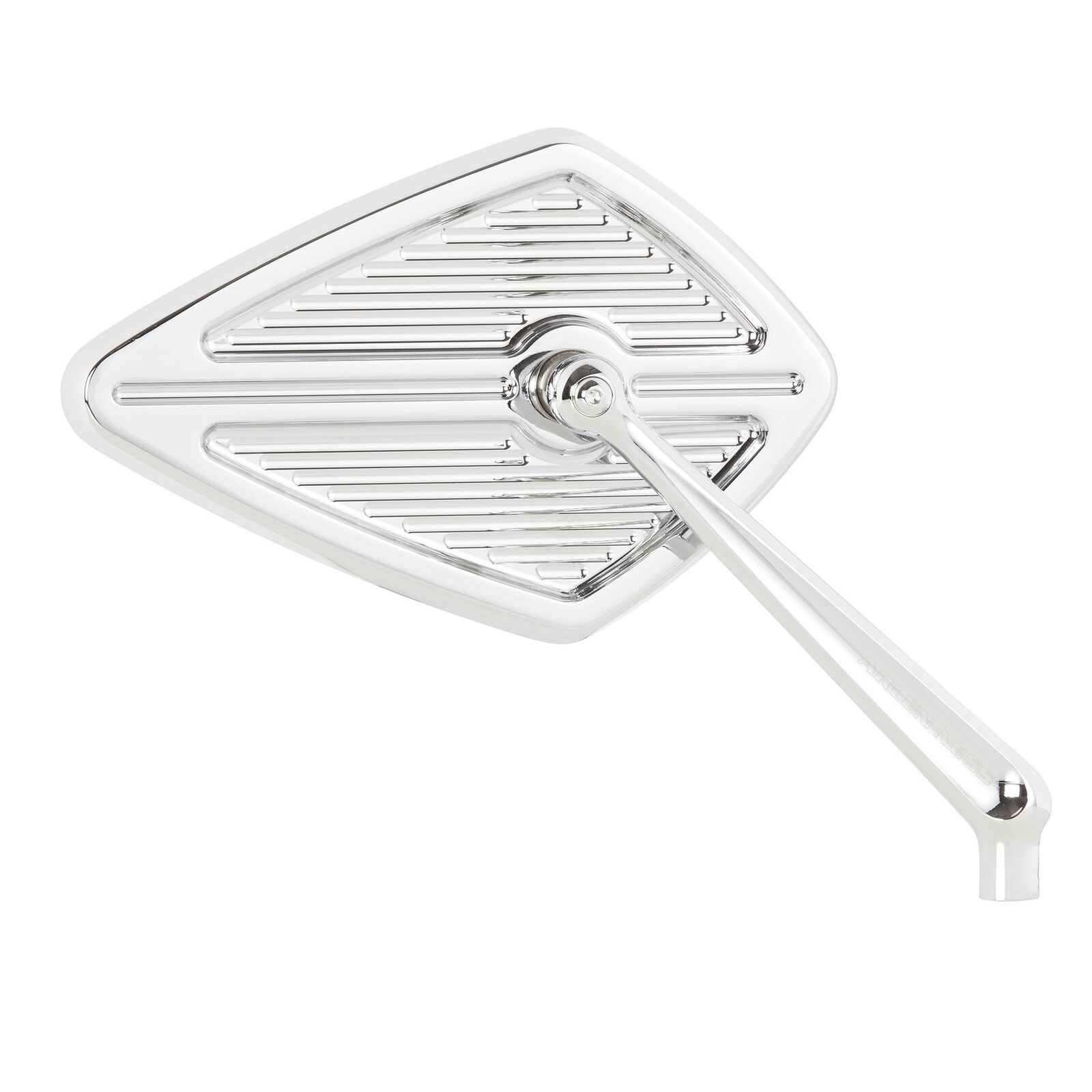 Diamond Billet Right Mirror Chrome - Arlen Ness - Click Image to Close