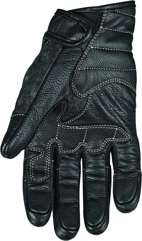 Speed and Strength Rust and Redemption Gloves Black - Small - Men's distressed black leather gloves, size S - Click Image to Close