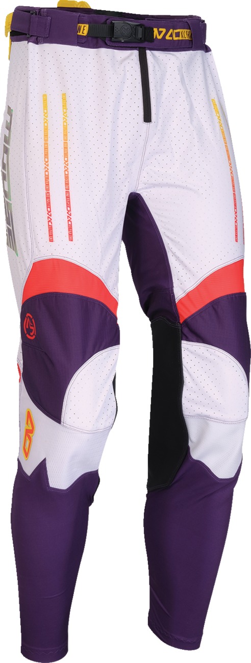 Moose Alpha One Pants White Purple Red 26 Slim Men's Offroad - Men's offroad pants, size 26 Slim, White/Purple/Red - Click Image to Close