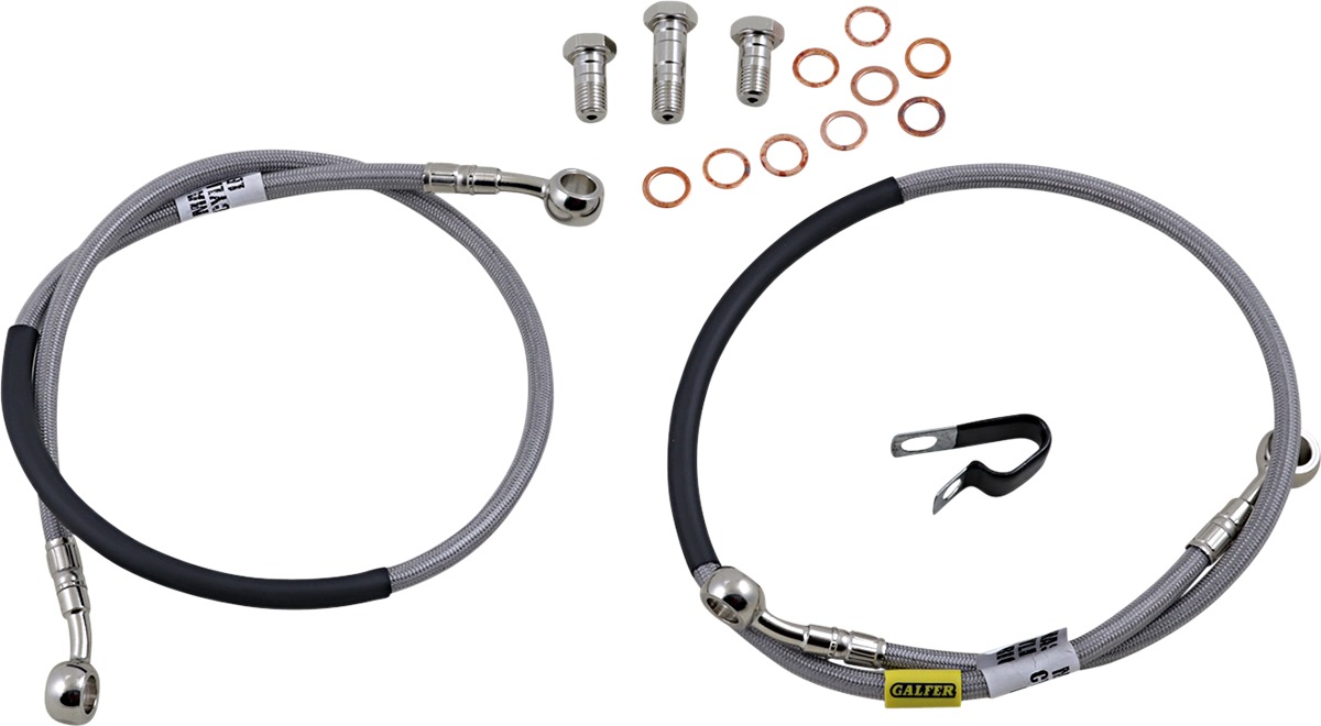 Stainless Steel Front 2-Lines Brake Line Kit - For 08-12 Suzuki Hayabusa - Click Image to Close