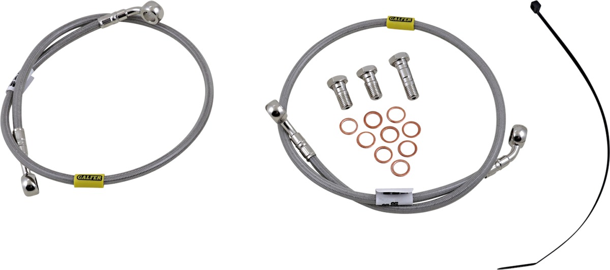 Stainless Steel Front Brake Line Kit - 2 Lines - For 04-06 Yamaha R1 - Click Image to Close
