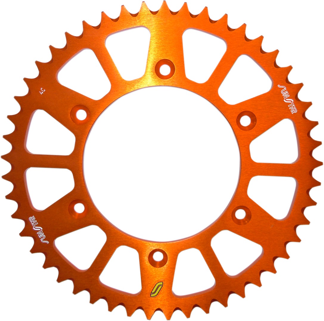 Works Triplestar Aluminum Rear Sprocket 52T Orange - For 91-20 Husq KTM - Click Image to Close