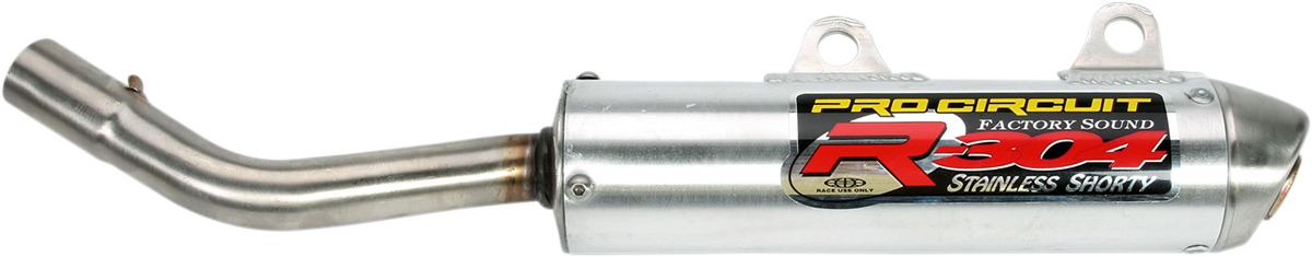 R-304 Shorty Aluminum Slip On Exhaust Silencer - For 05-07 KX250 - Click Image to Close